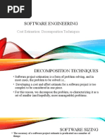 Software Engineering: Cost Estimation: Decomposition Techniques