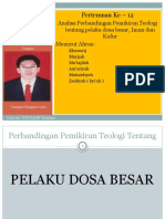 IK 12 Analisa Perbandingan Pemikiran Teologi Tentang Pelaku Dosa Besar, Iman Dan Kufur