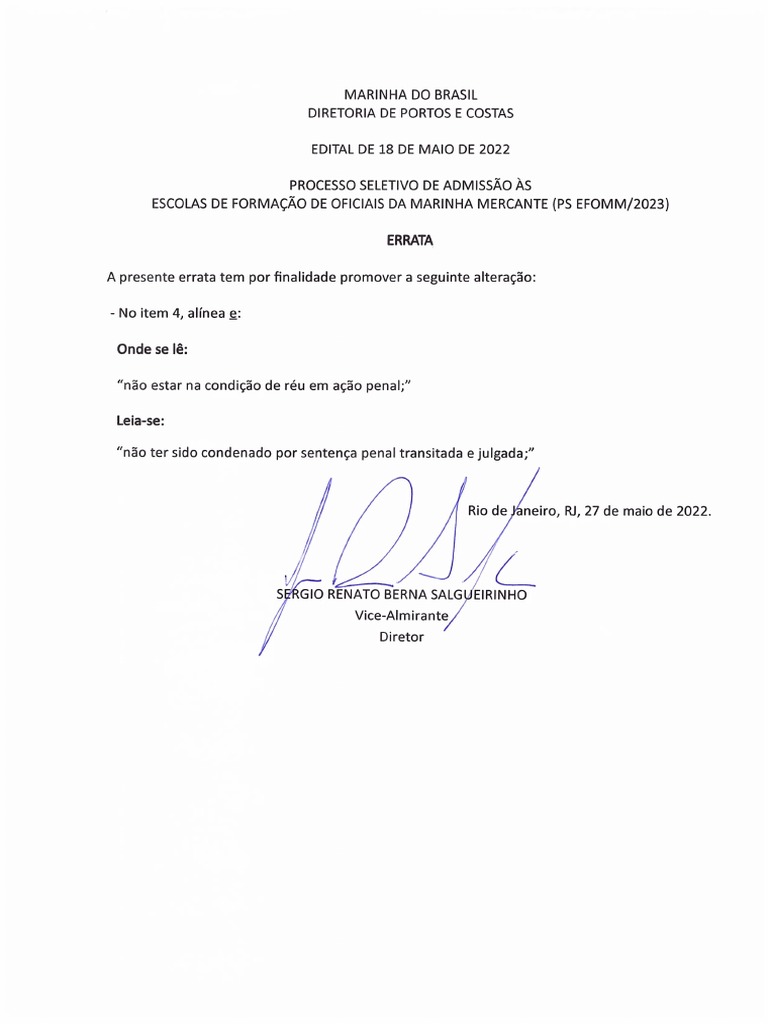 Errata - Edital Simplificado | PDF