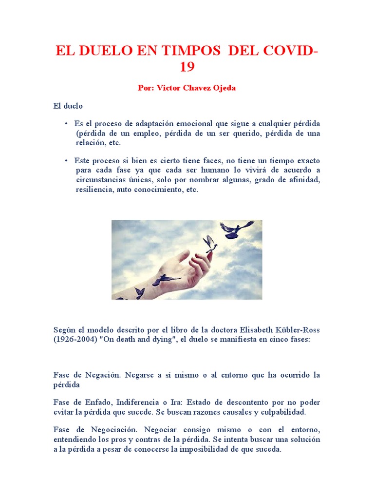 El duelo en tiempos de COVID-19 | PDF | Dolor | Sicología