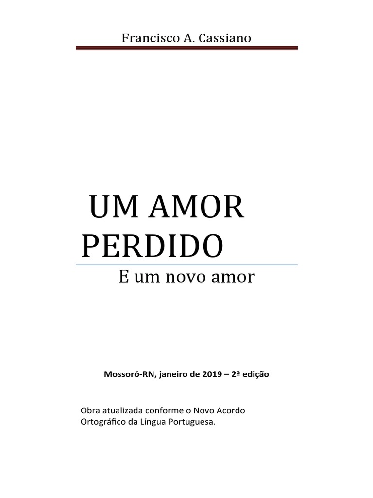 Um Amor Perdido | PDF | Arte | Poesia