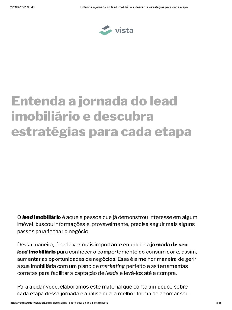Estratégias para Leads Imobiliários | PDF | Gestão de relacionamento ...