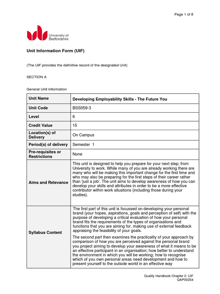 Developing Employability Skills Unit | PDF | Learning | Behavior