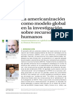 La Americanización Como Modelo Global en La Investigación Sobre Recursos Humanos