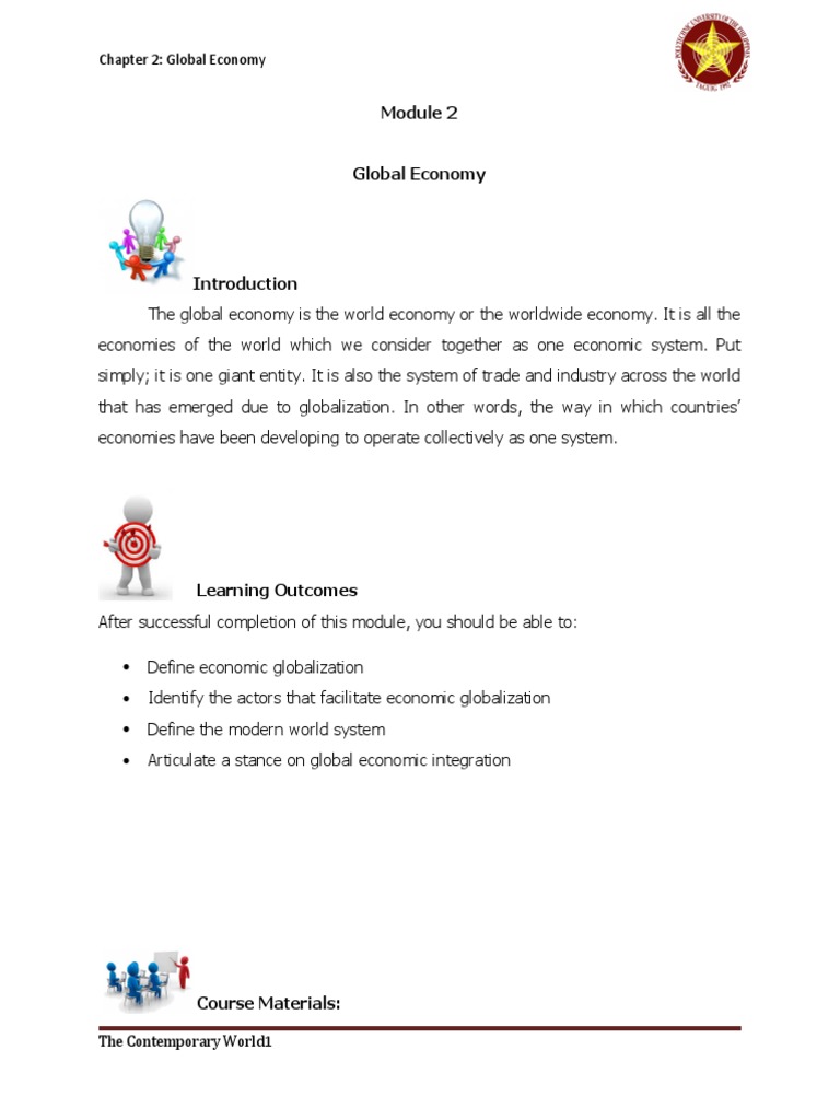 Tcw Module 2 Pdf Globalization Economic Integration
