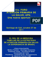 5to. FORO Atención Primaria de La Salud, Aps: Una Nueva Oportunidad