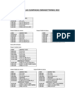 Fixture de Las Olimpiadas Emmadettminas 2022