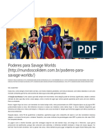 Savage Worlds - Lista de Poderes  x1
