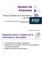 Gestión de La Innovación y Del Cambio