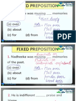 Fixed Preposition