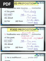 Fixed Preposition