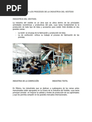 Introducción A Los Procesos de La Industria Del Vestido | PDF | Almacén |  Ropa