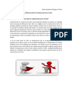 Tarea 1 - Unidad 2 - Diferencias Entre La Comunicación Oral y Escrita