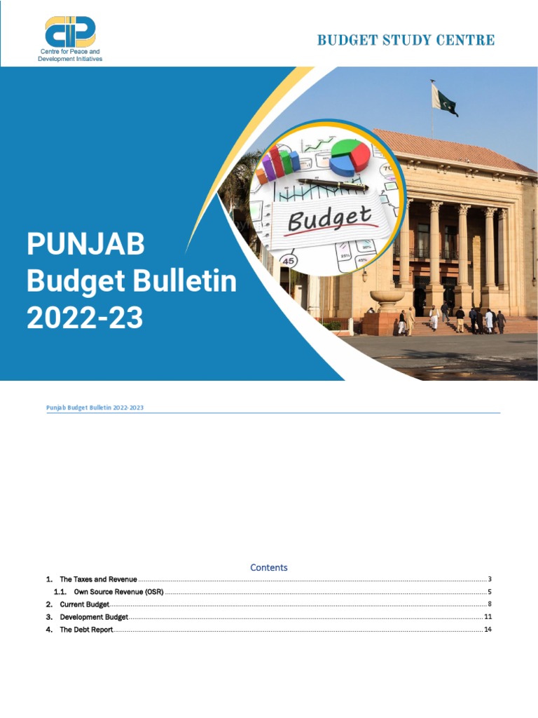 PunjabBudgetBulletin202223 PDF Taxes Excise