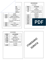 Itinerario Viaje 2020