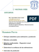 K-NN: K Vecinos Más Cercanos: Msc. Carlos Alberto Cobos Lozada