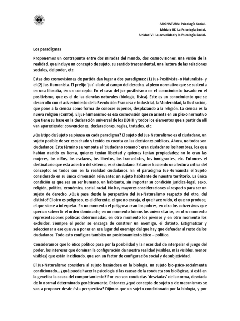 Los Paradigmas Pdf Sicología Paradigma