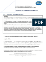 Reporte Del CÃ Digo de Gobierno Societario Al 31.12.2020