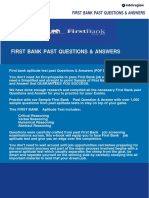 First Bank Past Questions Answers