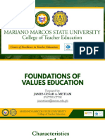 Characteristics and Classifications of Values METIAM JAMES CESAR A