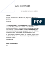 Carta de Invitación