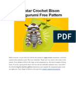 Appa Avatar Crochet Bison PDF Amigurumi Free Pattern
