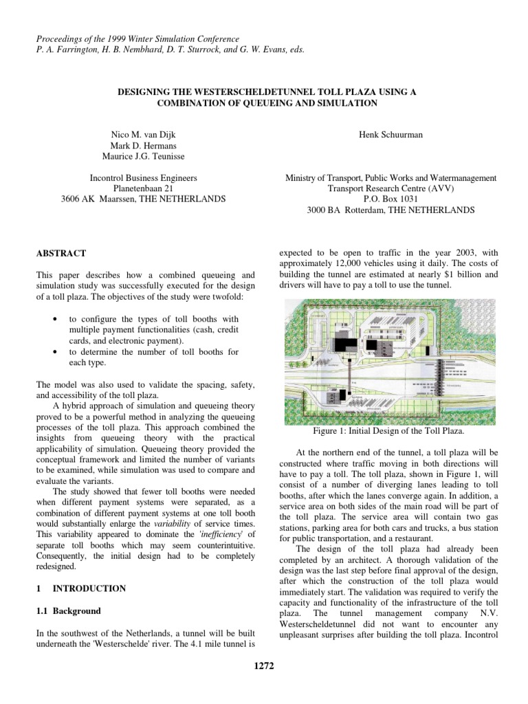 Designing Toll Plaza Download Free Pdf Toll Road Simulation