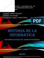 Historia de La Informatica y Generaciones de Computadoras