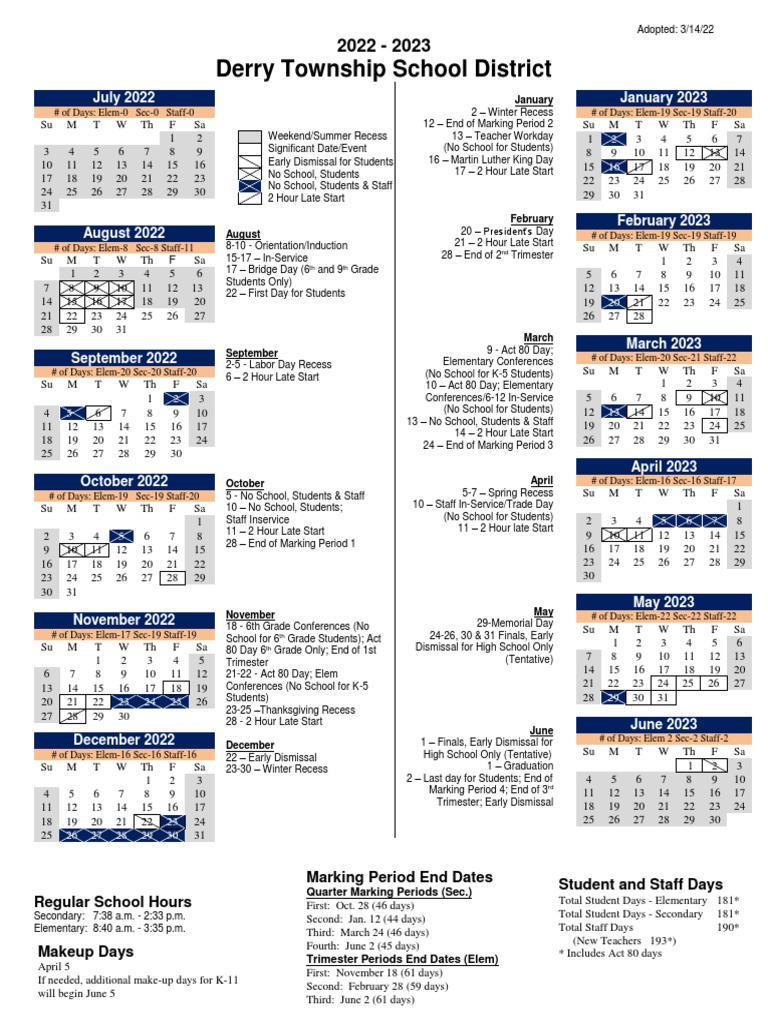 22-23 Calendar | PDF | Academia | Public Services