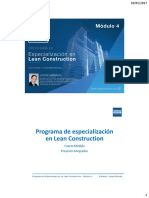 Programa de Especialización en Lean Construction: Cuarto Módulo Proyecto Integrador