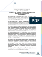 Ordenanza 022-2020 Adscripcion Del Cuerpo de Bomberos de Manta