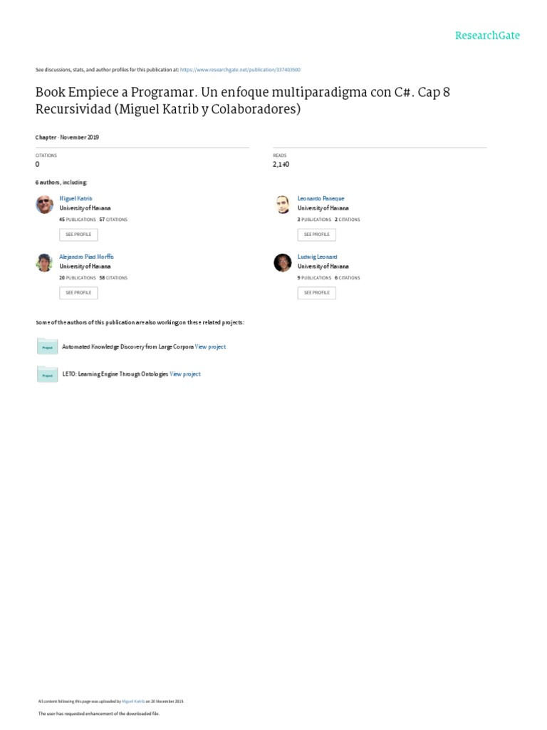 Book Empiece A Programar. Un Enfoque Multiparadigma Con C#. Cap 8 ...