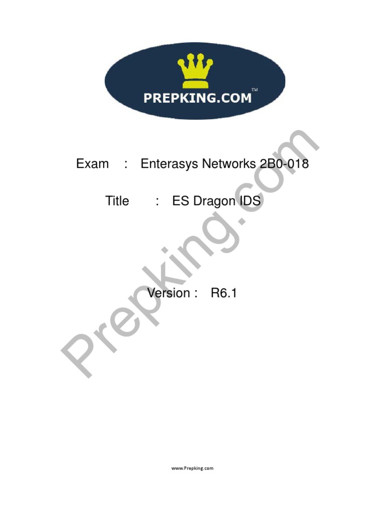 Prepking 2B0-018 Exam Questions | PDF