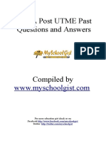 FUTA POst UTME Physics Questions