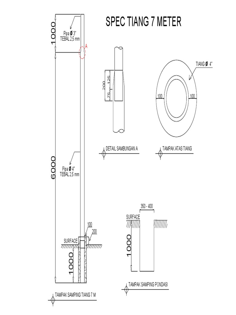 Specifications for 7m Pole and Pipe | PDF