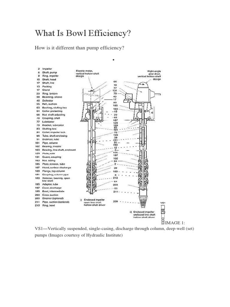 Bowl Efficiency in Vertical Pumps PDF Pump Horsepower