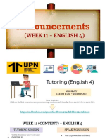Week 11 (Announcements - English 4)