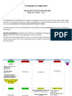 Cronograma de 5to Grado Semana 17 Al 21 de Octubre