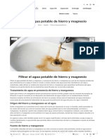 Filtrar El Agua Potable de Hierro y Magnesio I