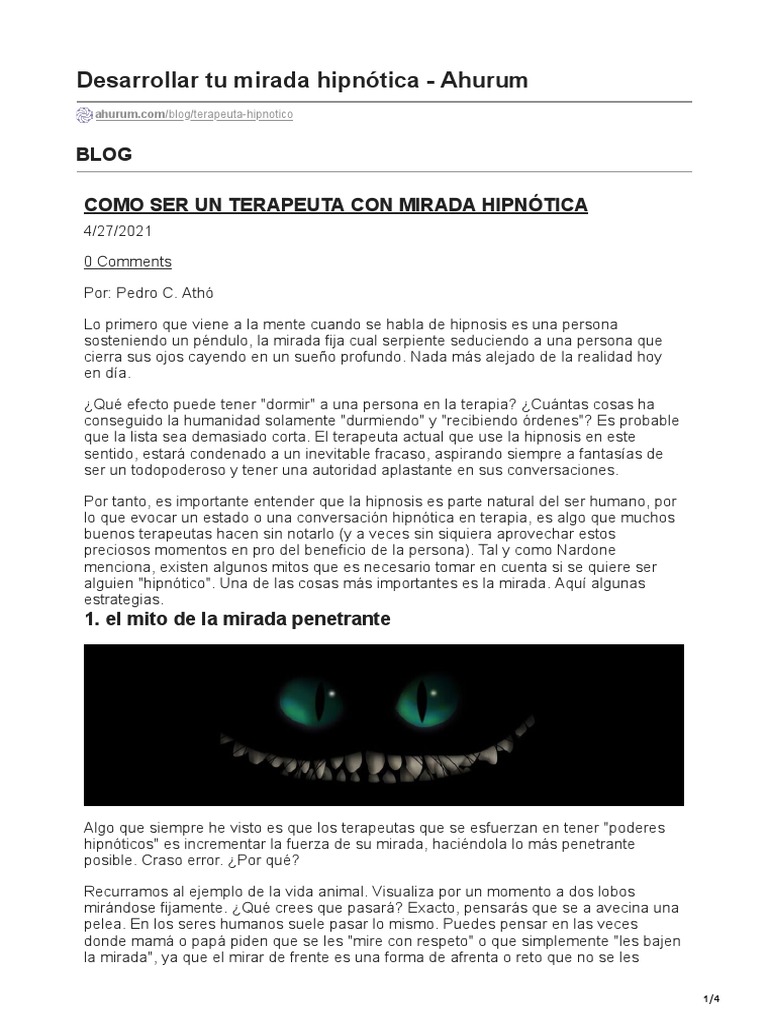 Estrategias de Mirada Hipnótica | PDF | Hipnosis