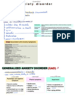 Note - Anxiety Disorder