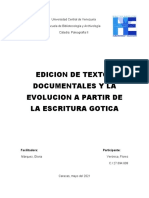 Evolución de la escritura gótica a cortesana