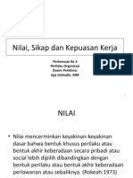 Nilai Sikap Dan Kepuasan Kerja