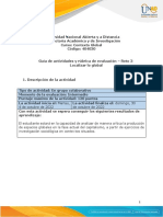 Guía de Actividades y Rúbrica de Evaluación - Unidad 2 - Reto 3 - Localizar Lo Global