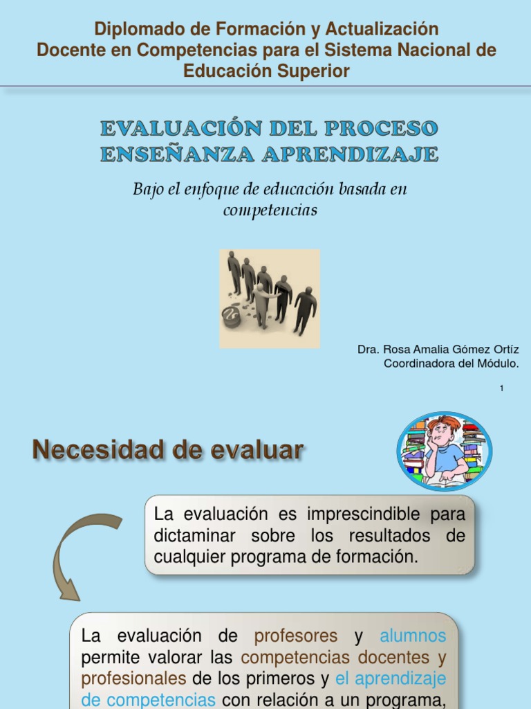 Evaluacion Del Proceso de Ensenanza de Aprendizaje | PDF | Evaluación ...
