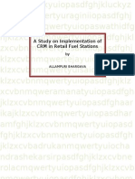 A Study On Implementation of CRM in Retail Fuel Stations