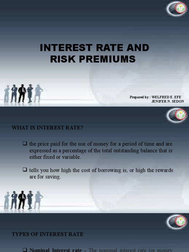 Interest Rate and Risk Premium | PDF | Financial Risk | Risk Premium