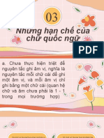 Những Hạn Chế Của Chữ Quốc Ngữ