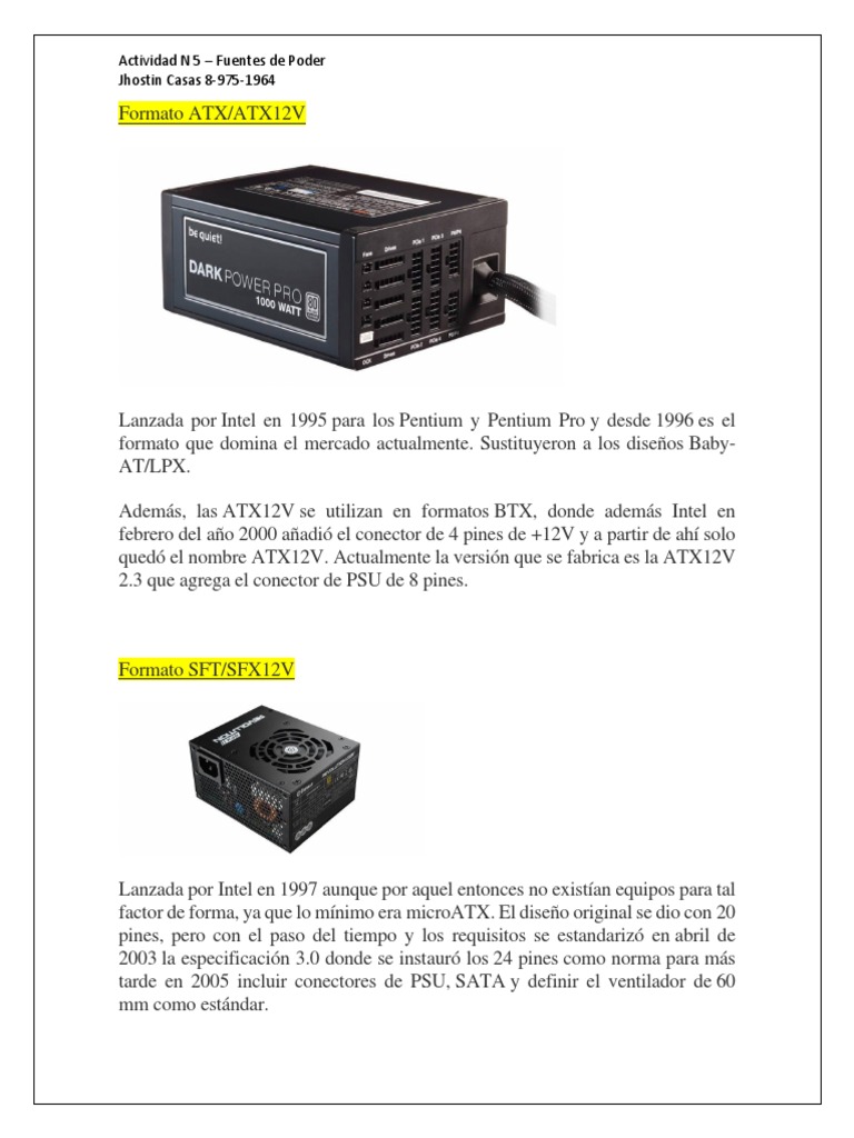 Formato ATX | PDF | Equipo de oficina | Ciencias de la Computación