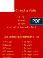 Stem Change Verbs Spi